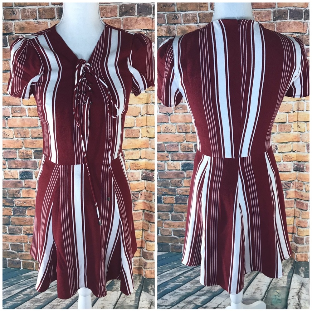 Lovers + friends revolve compass fit flare dress S - Picture 2 of 8